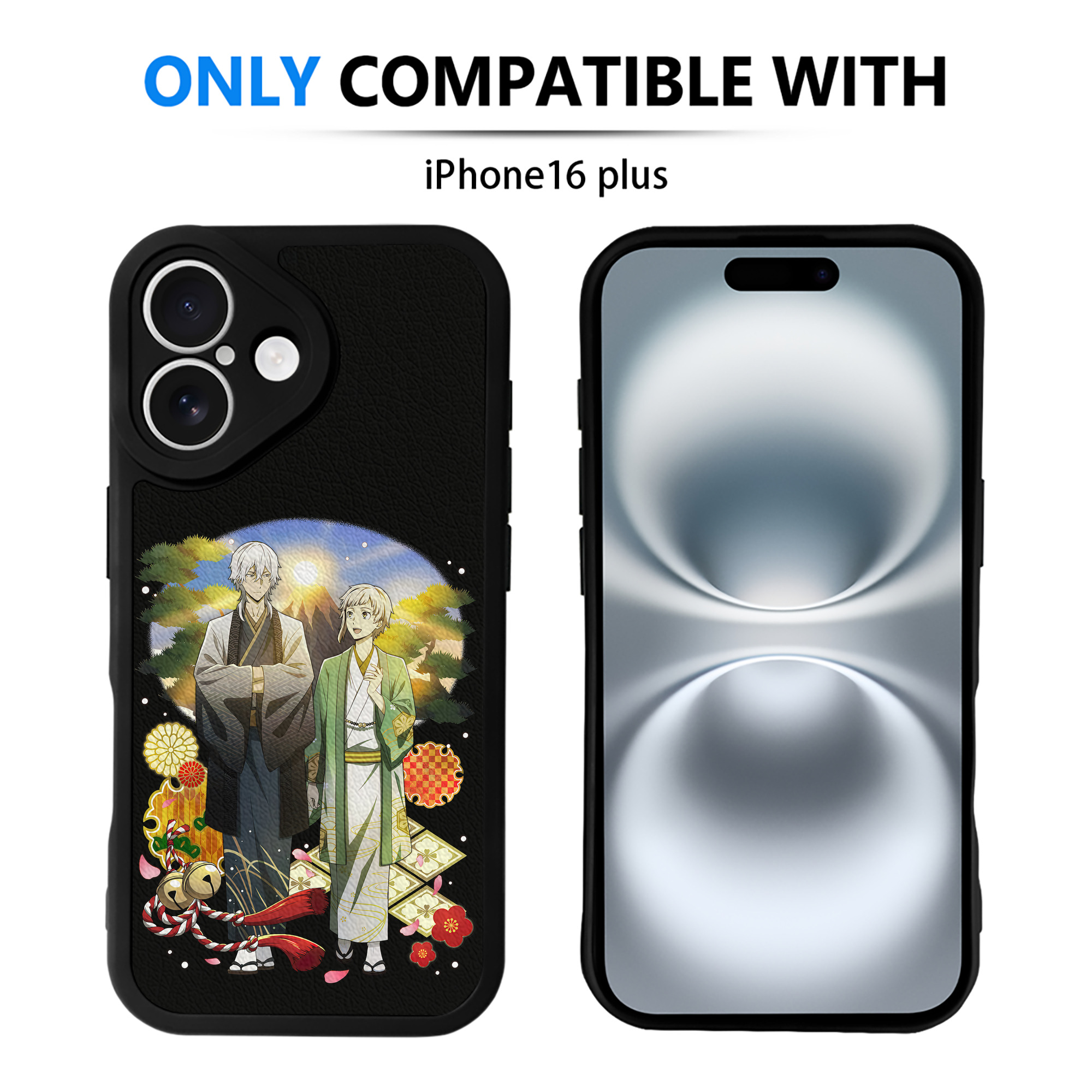 （画像用） 文豪ストレイドッグス Bungo Stray Dogs 【iPhone 16シリーズ対応】シリコンスマホケース（レザー調） 材質：シリコン